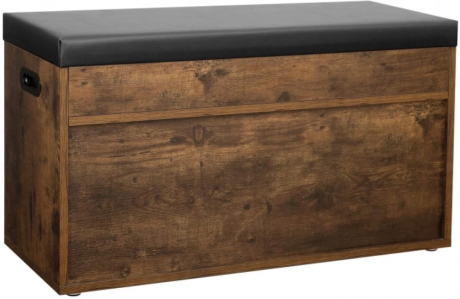 Houten schoenenbank in loftstijl