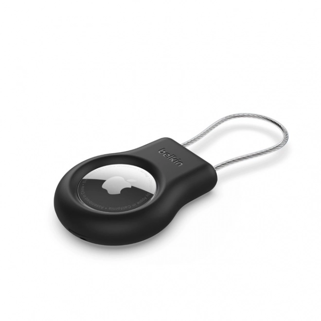Veilig houder met kabel voor AirTag zwart
