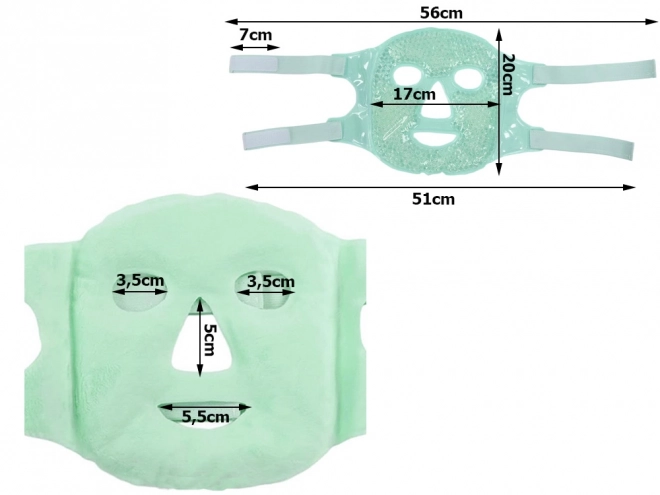 Verkoelende verwarmende gezichtsmasker gel voor ogen relx – groen