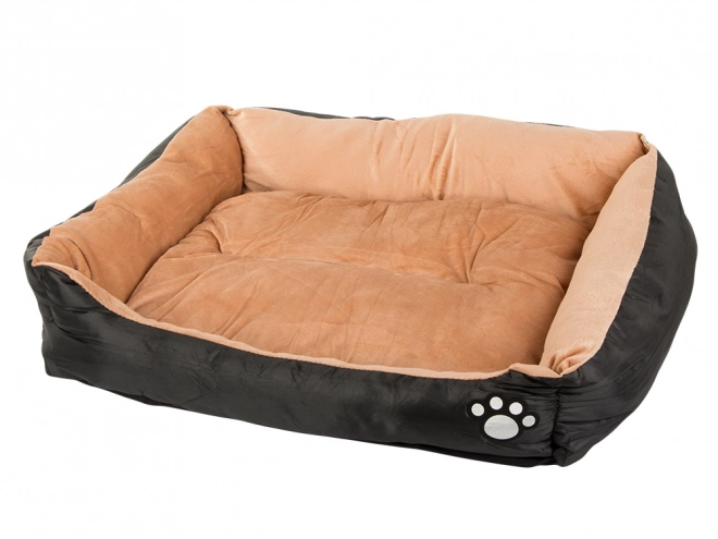 zwart hondenbed met comfortabel kussen