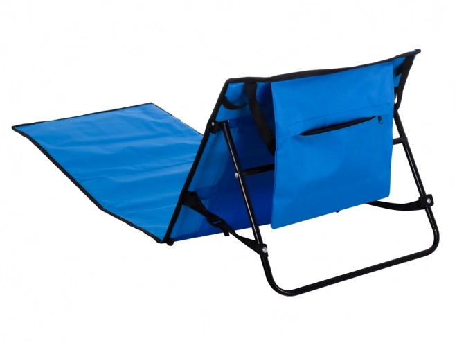 Strandmat met rugleuning - marineblauw