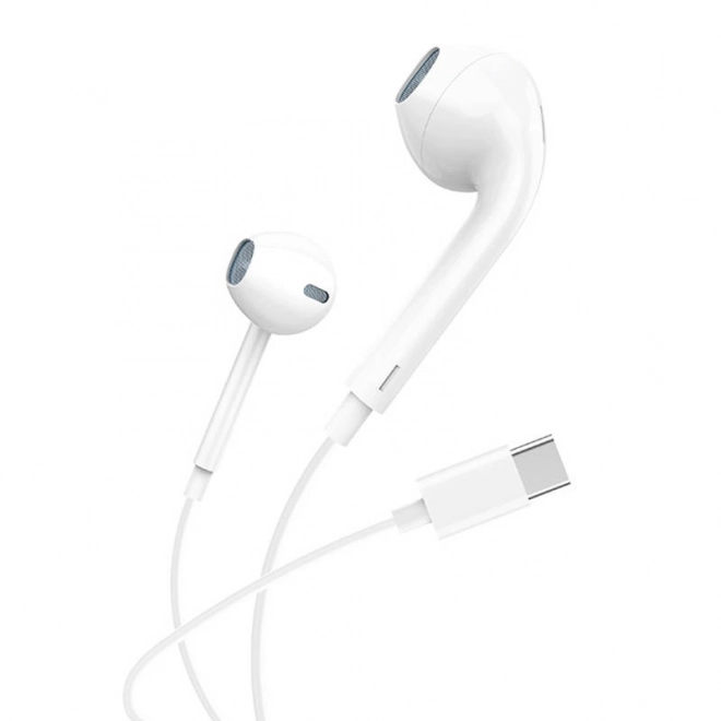 Oordopjes, bedraad Foneng T15, USB-C, 1,2 m (wit)