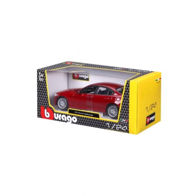 Bburago 1:24 Alfa Romeo Giulia (2016) metallic rood 18-21080