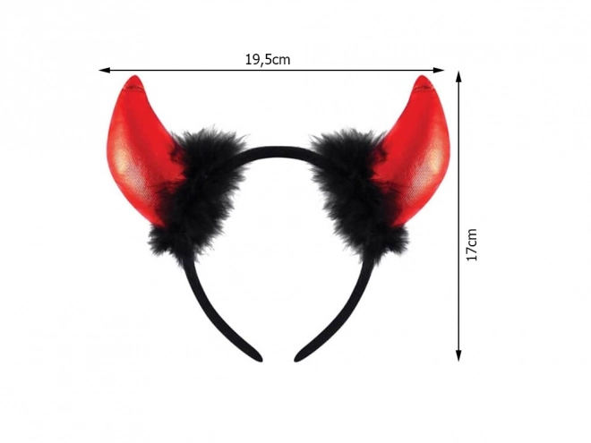 Diadeem met duivelse hoorns voor Halloween