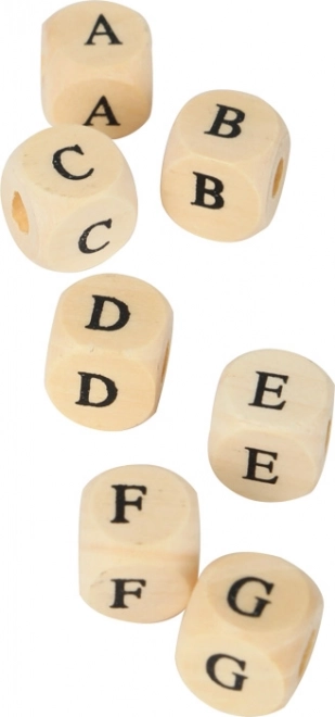 Grote houten kralenketting met letters Small Foot