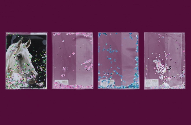 Glitter hoesje voor A5 schriften