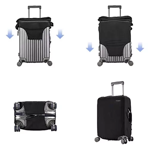 Trizand 23839 Kofferhoes M 62 x 43 x 27 cm zwart