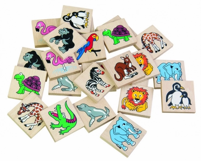 Houten memoryspel ZOO