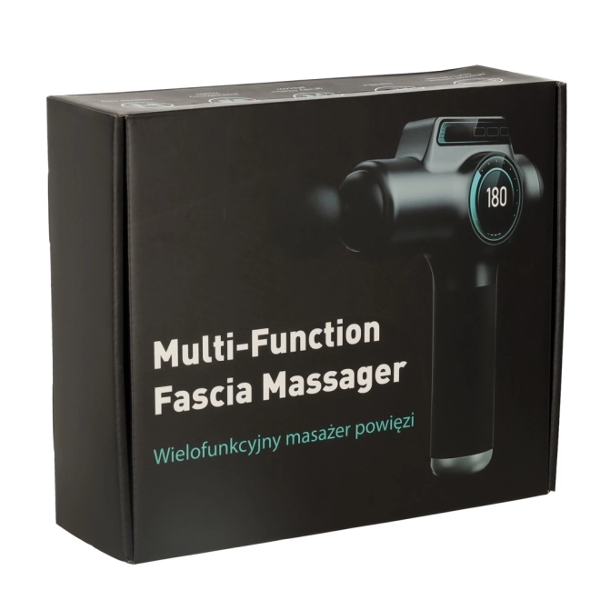 Draagbare massagepistool met LED-display 8-in-1