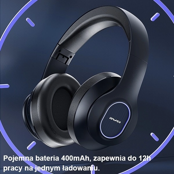 Draadloze Awei Bluetooth-koptelefoon zwart