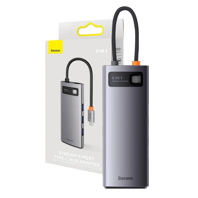Baseus StarJoy 6-in-1 USB-C hub met meerdere poorten