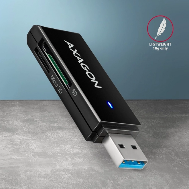 Externe USB-A 3.2 Gen 1 AXAGON-kaartenlezer met UHS-I ondersteuning