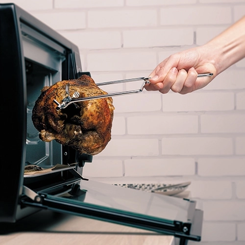 Rotisserie 360° voor sappig vlees