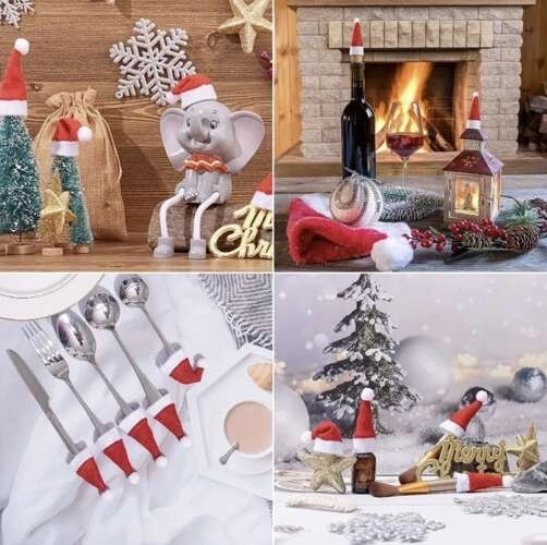 Bestekhoes - Kerstmutsjes, 12 stuks. Ruhhy 22303