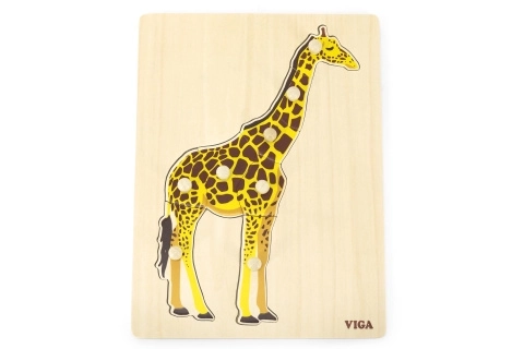 Houten inlegpuzzel giraffe VIGA