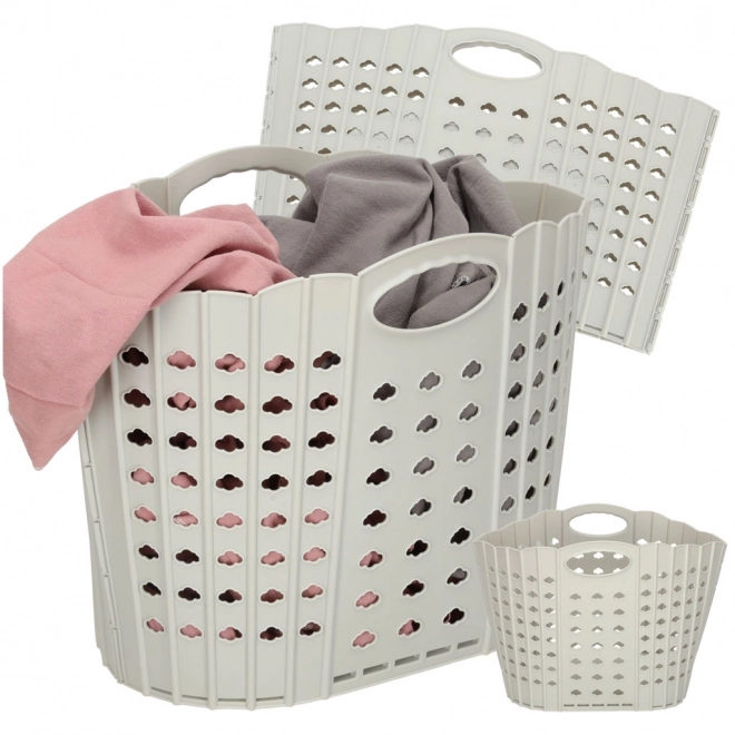Opvouwbare wasmand badkamerorganizer grijs