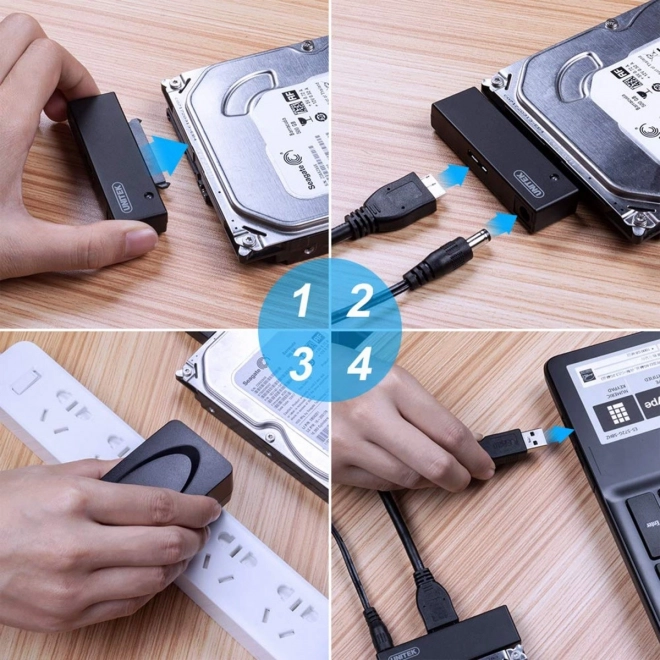 Adapter USB 3.0 naar SATA III voor HDD/SSD 2,5/3,5 inch