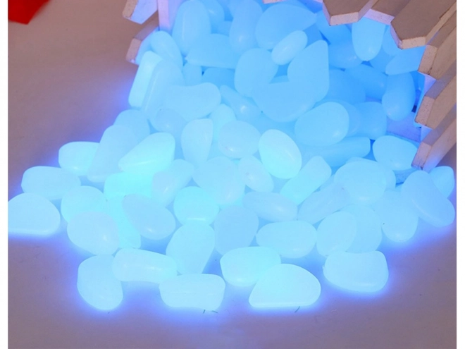 Fluorescerende lichtgevende steentjes voor tuin en huishouden