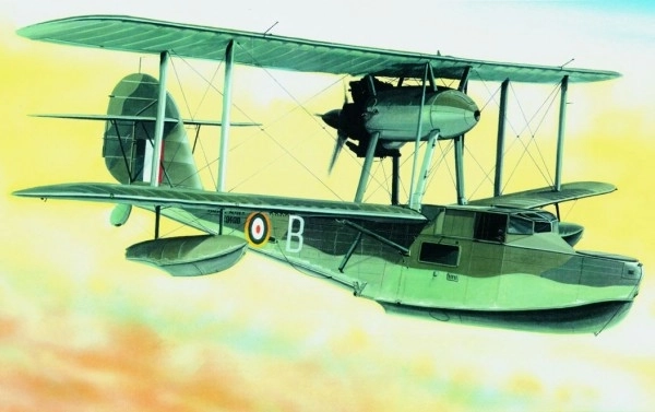 Model Supermarine Walrus 1:48 23,6x29cm in doos 34x19x5,5cm