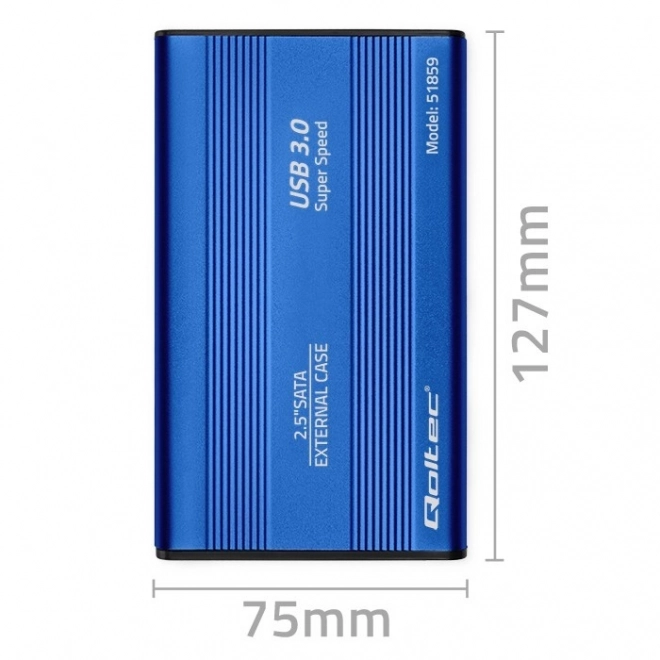 Extern harddisk/SSD-behuizing 2.5" SATA3 USB 3.0 Blauw