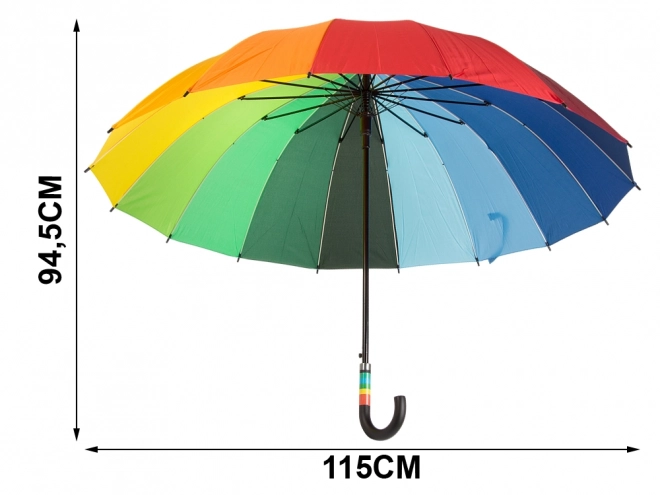 Grote regenboogparaplu automatisch