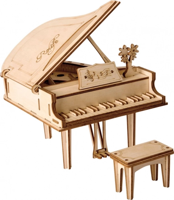 Robotime Rolife 3D houten puzzel Piano 74 stukjes