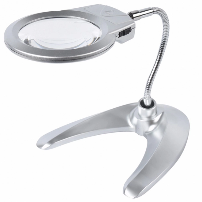 Tafelvergrootglas met 2 LED-diodes 2x 6x verstelbare arm