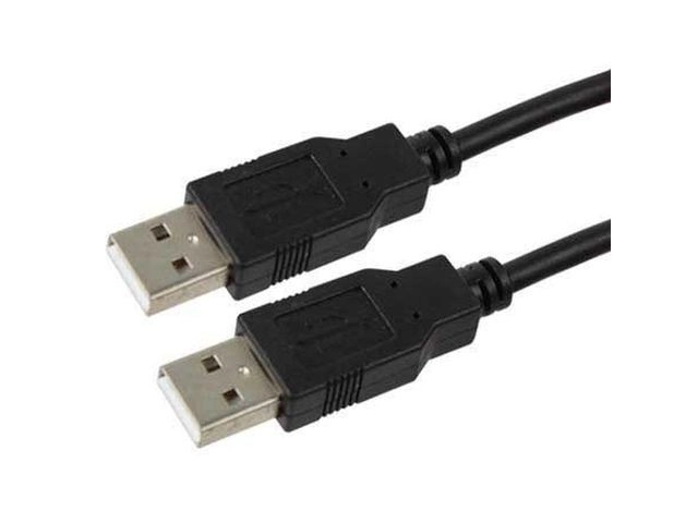 zwarte USB kabel AM-AM 1,8m