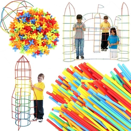 Bouwset Set 408 stuks - Rietjes
