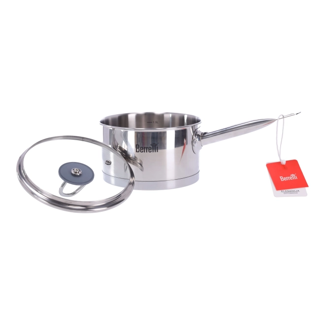 Roestvrijstalen steelpan met deksel Gemini Berretti, 16 cm