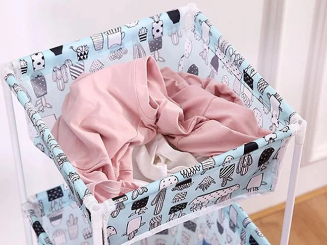 Wasmand met dubbele plank
