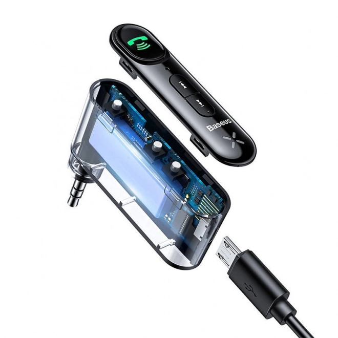 Baseus Qiyin AUX Bluetooth-ontvanger voor auto zwart