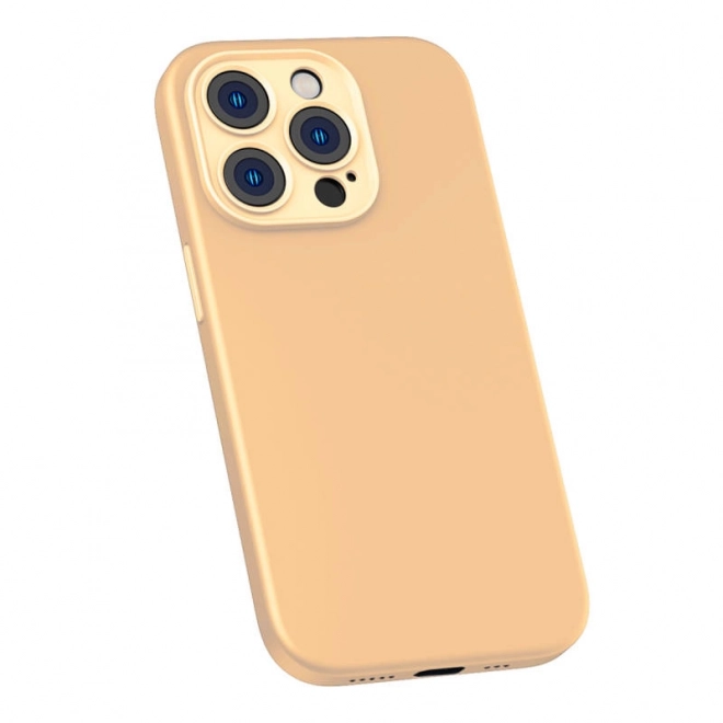 Baseus Vloeibare Silica Gel hoesje voor iPhone 14 geel met gehard glas en reinigingsset – 14 Pro Max