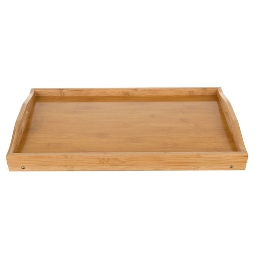Opvouwbare bamboetafel voor bed met laptopfunctie