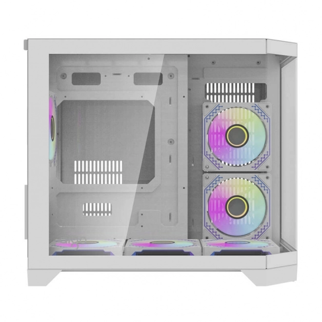 Computerbehuizing Darflash FT418 + 6 aRGB ventilatoren (wit)