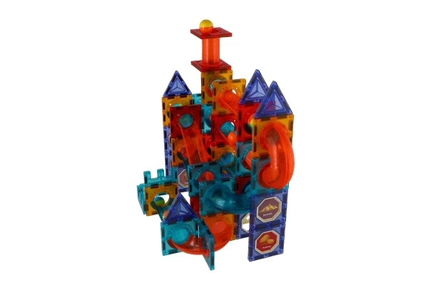 Magnetische knikkerbaan bouwset - 96 delen