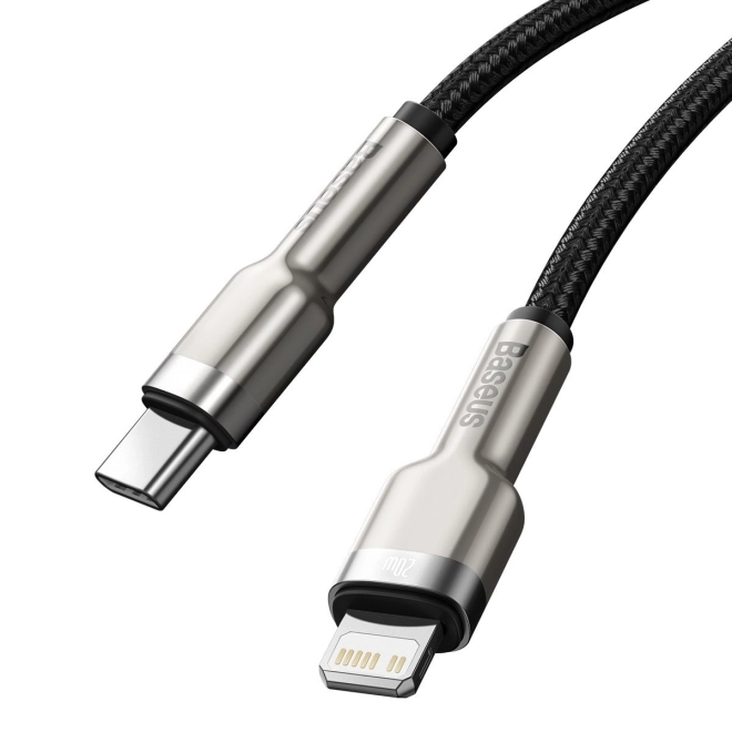 Baseus USB-C naar Lightning kabel Cafule 20W, 2m zwart