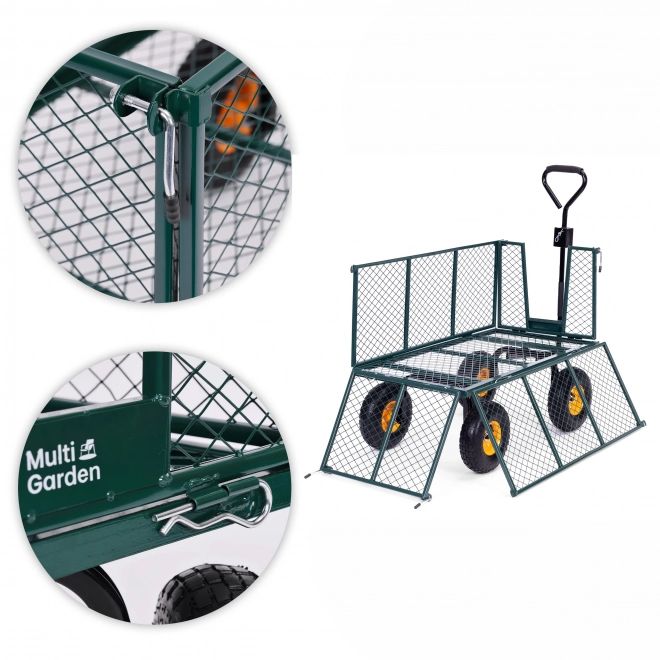 Tuintransportkar MultiGarden met opklapbare zijwanden en grote opblaasbare wielen