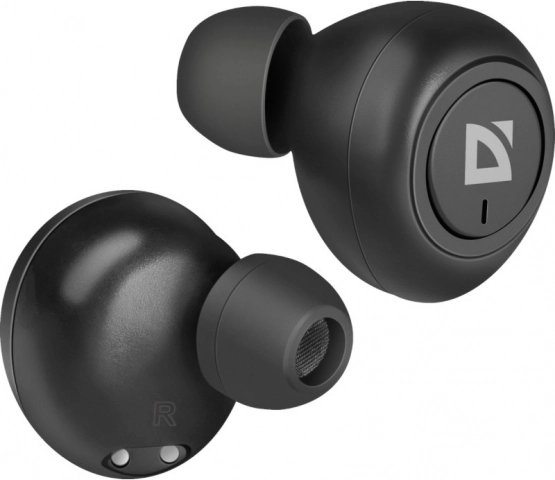 Draadloze DEFENDER oordopjes met microfoon en oplaadcase – zwart