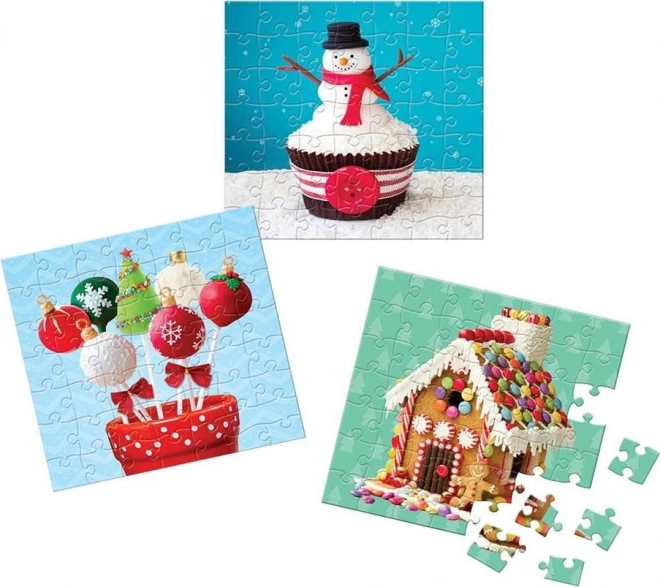 Adventskalender met Puzzel Eurographics 24 x 50 Stuks – Zoete Kerst