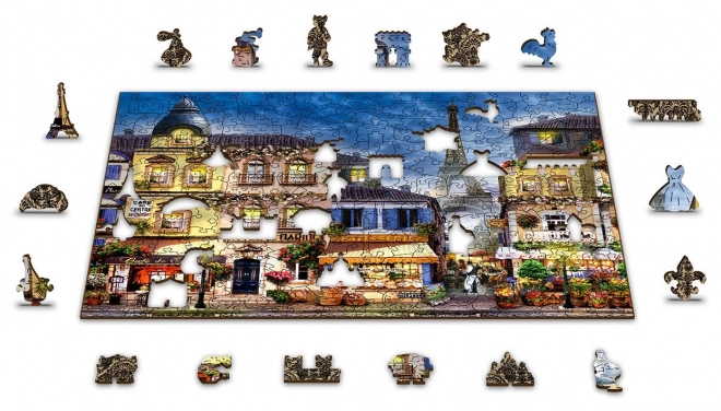 Houten puzzel Ontbijt in Parijs 2v1