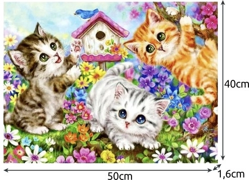Schattig katten­schilderij als decoratie