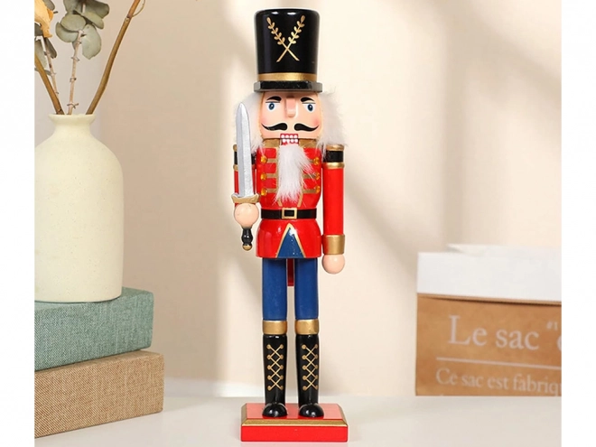 Houten notenkraker soldaat kerstdecoratie