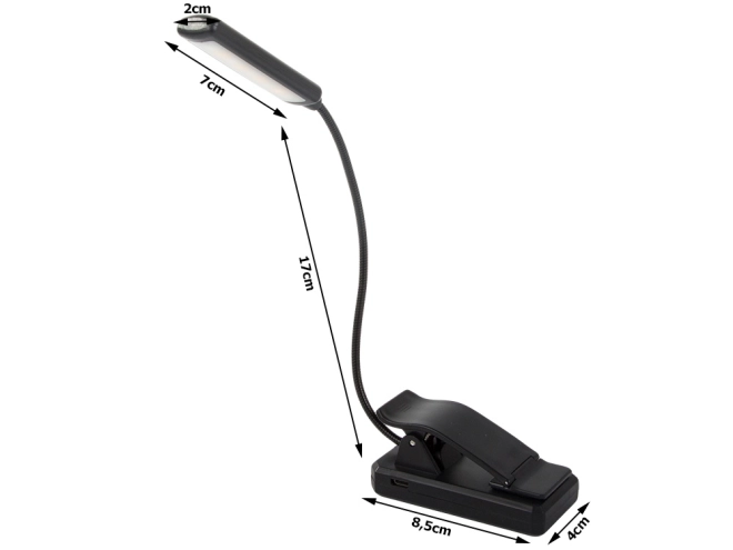LED nachtleeslamp met clip