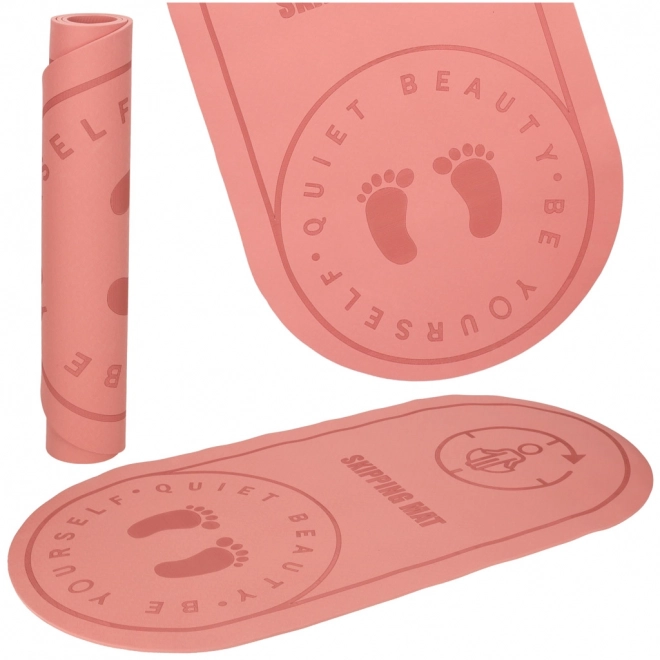 Mat voor yoga oefenen met antislip akoestische isolatie 127x63x0,6 cm roze