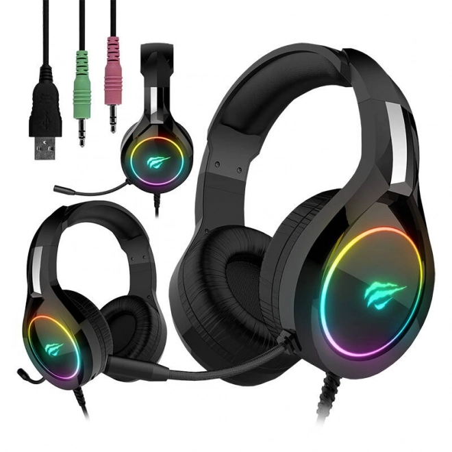 Gaming koptelefoon Havit GAMENOTE H2232D RGB USB 3,5 mm