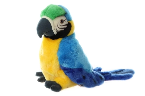 Pluchen handpop Papegaai 27 cm