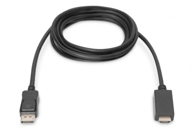 Adaptieve kabel DisplayPort 1.2 met klikbare connector 4K 60Hz UHD Type DP/HDMI A M/M zwart – 3 m