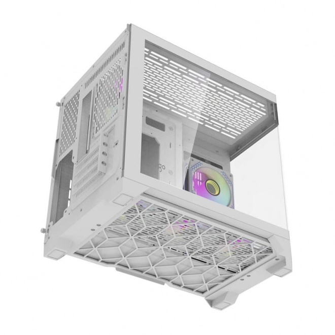 Computerbehuizing Darflash FT418 + 6 aRGB ventilatoren (wit)