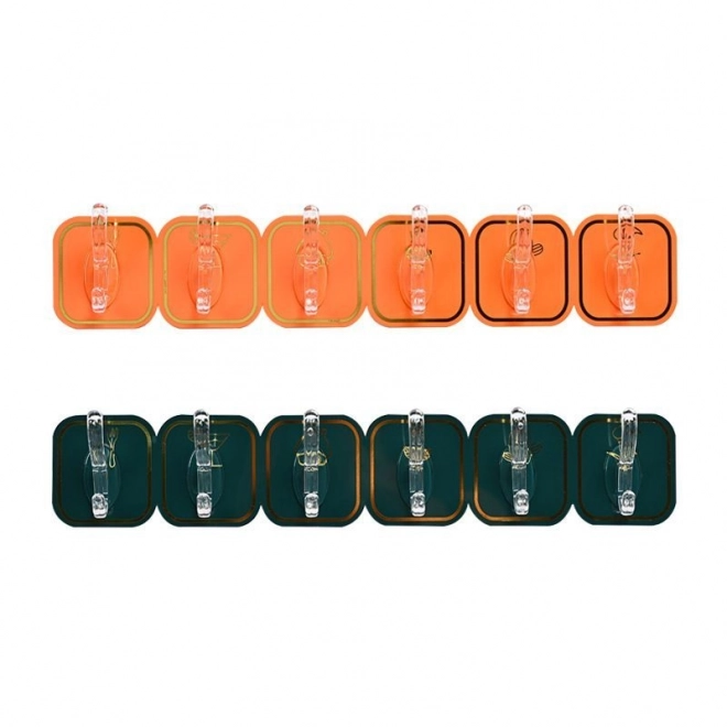 Zelfklevende haken 6 stuks - oranje